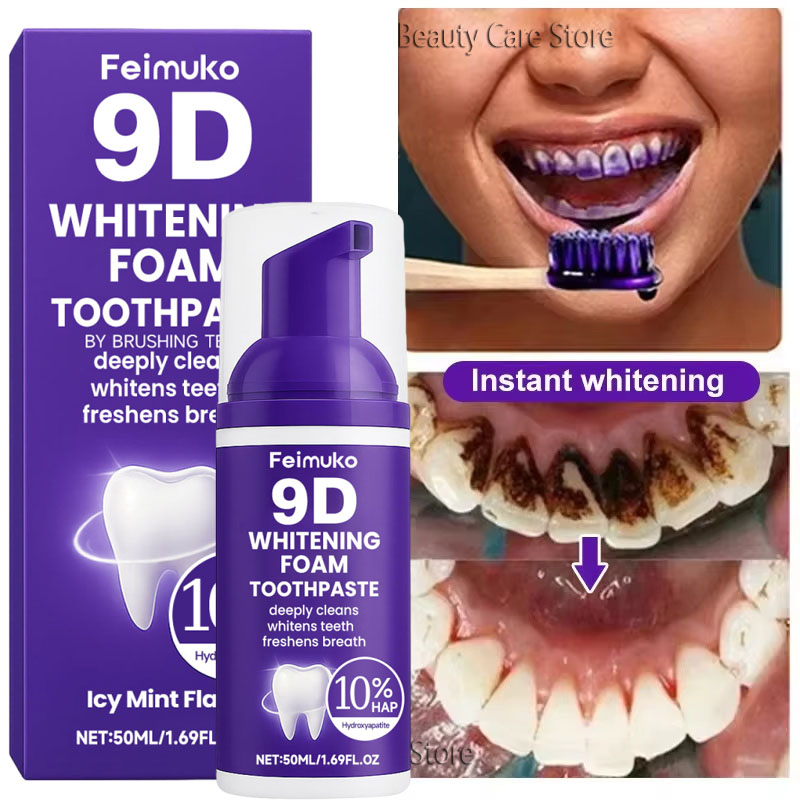 Teeth Whitening Best - Mousse dentifrice blanchissante 9D Purple –