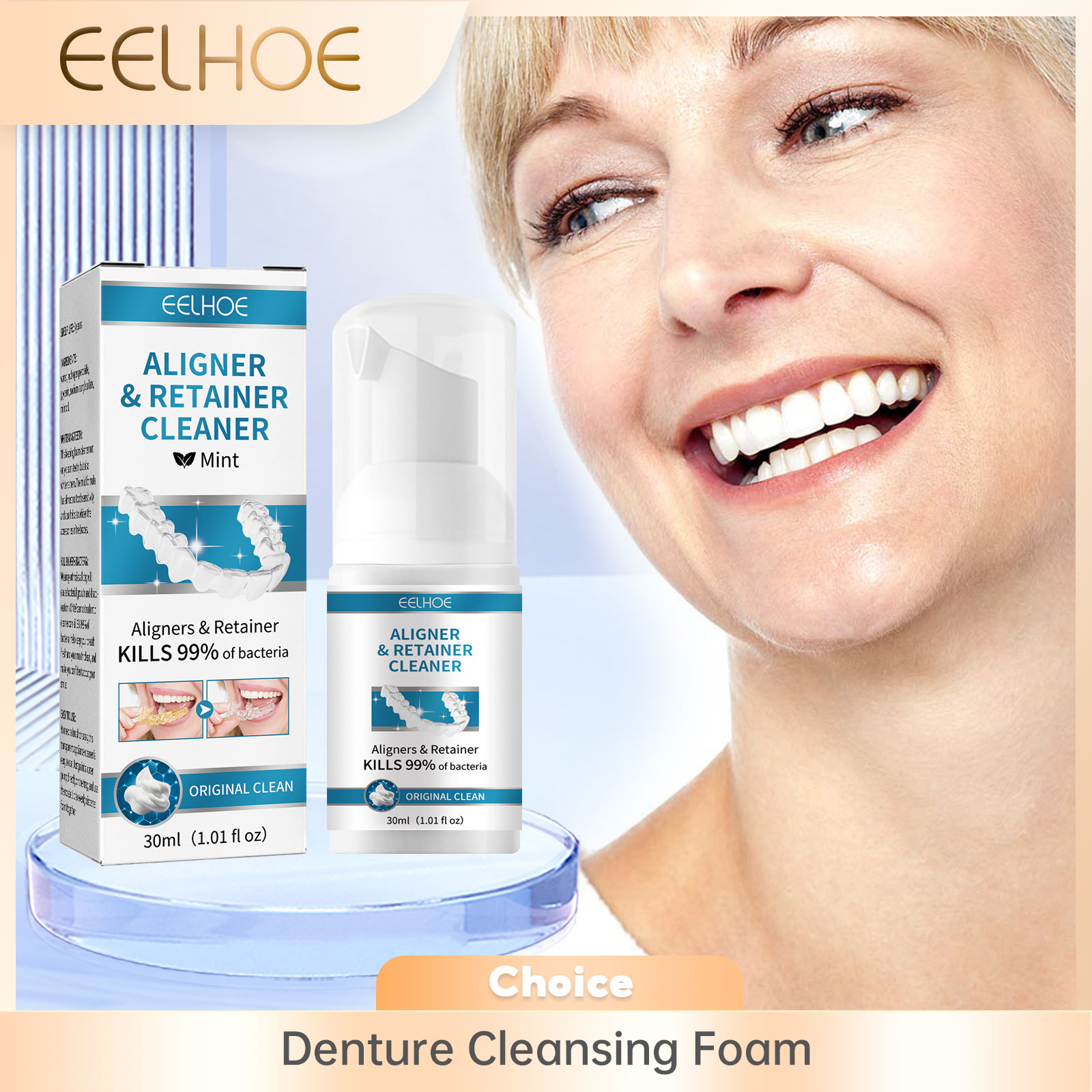 Teeth Whitening Best - Aligneur de prothèses dentaires, mousse nettoyante
