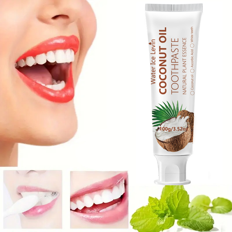 Teeth Whitening Best - Dentifrice à l'huile de coco 100g,